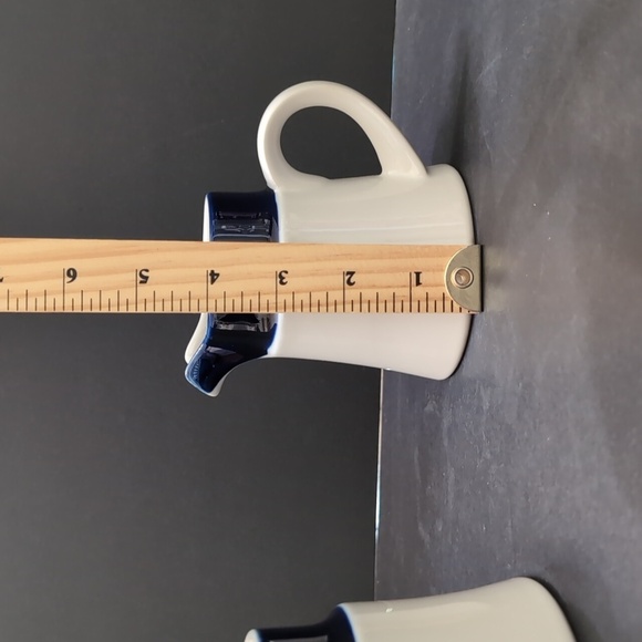 VGT, Japan,Noritake Primastone Set Of 2 Creamer/Gravy Boat, Cobalt Blue/White. - Picture 9 of 9